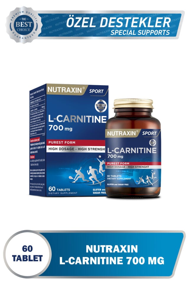 L-Carnitine 700 mg 60 Tablet | 700 mg L-Karnitin | Enerji & Yağ Metabolizması Desteği
