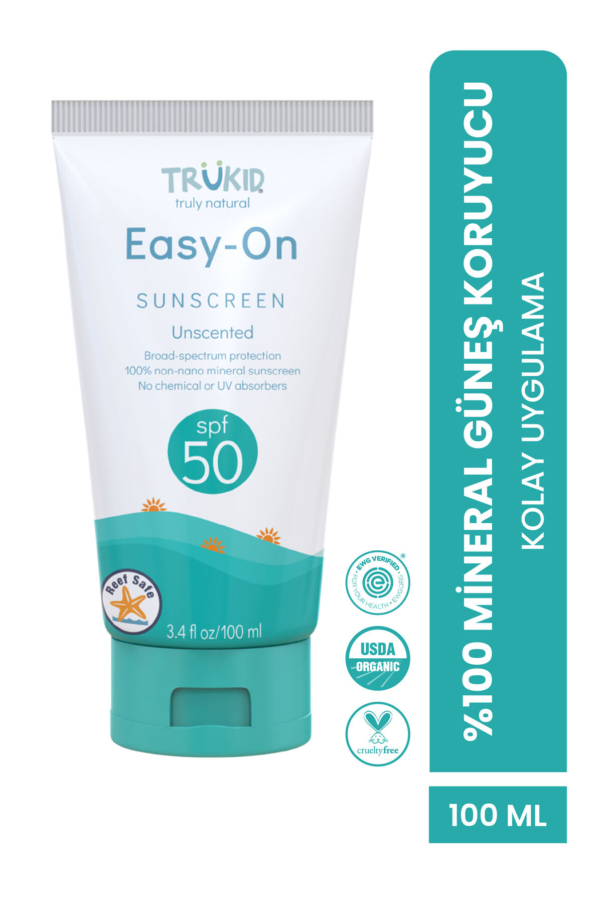 Trukid Kolay Uygulanabilir Güneş Kremi SPF 50 100 ml – Hassas Ciltler İçin Etkili Koruma