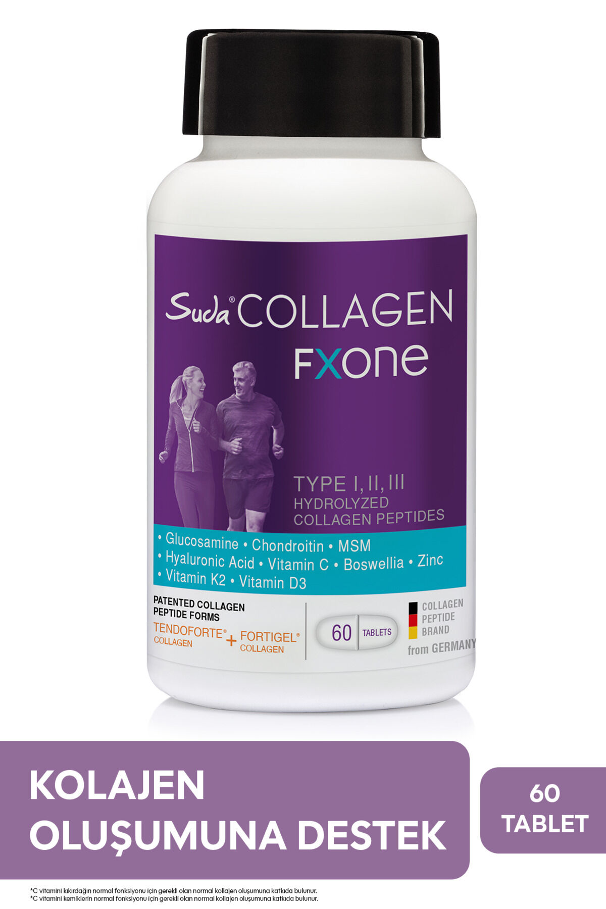 FXONE Hidrolize Kolajen,Glukozamin,Vitamin C,MSM,Boswella,Hyaluronik Asit,Eklem- Kemik 60 Tablet