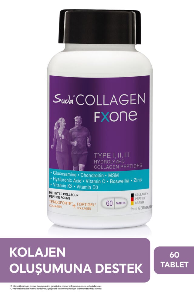 FXONE Hidrolize Kolajen,Glukozamin,Vitamin C,MSM,Boswella,Hyaluronik Asit,Eklem- Kemik 60 Tablet