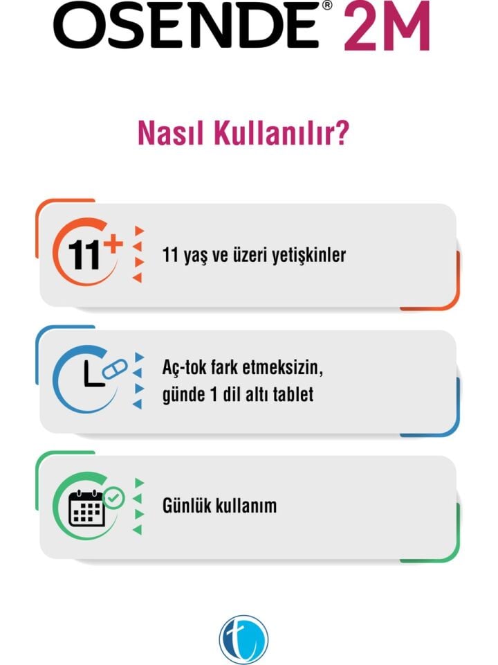 Osende 2M 30 Dilaltı Tablet Vitamin B12 (Metilkobalamin) Folik Asit (Metilfolat)