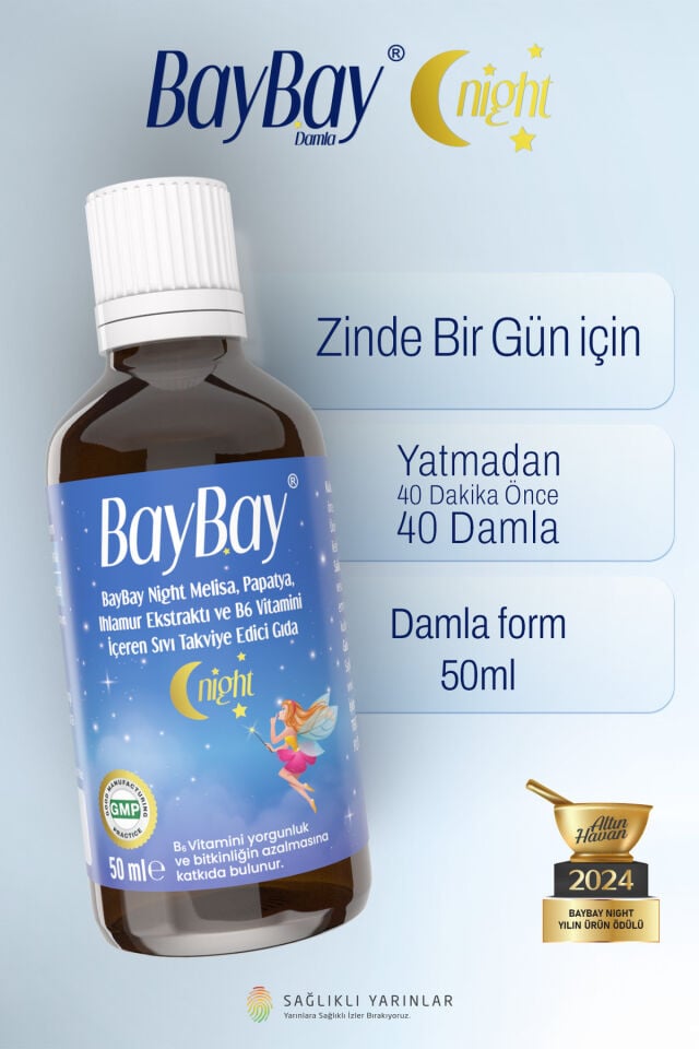 Baybay Night Melisa Papatya Içeren Damla 50 Ml Şiş