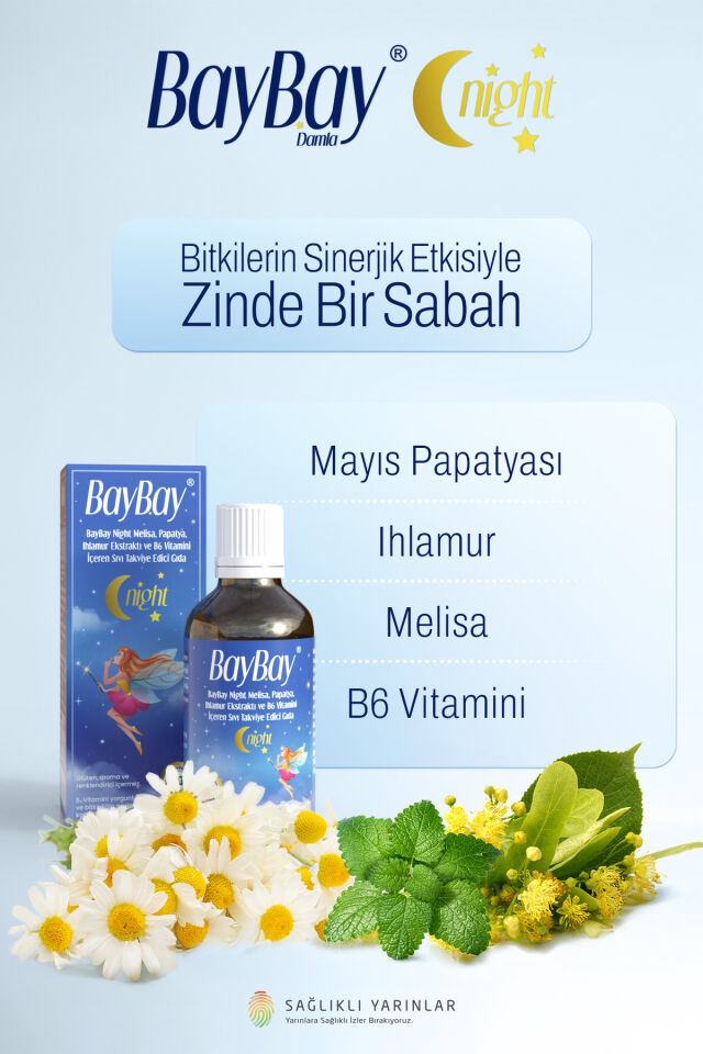 Baybay Night Melisa Papatya Içeren Damla 50 Ml Şiş