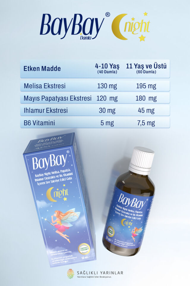 Baybay Night Melisa Papatya Içeren Damla 50 Ml Şiş