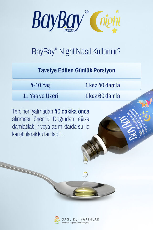 Baybay Night Melisa Papatya Içeren Damla 50 Ml Şiş