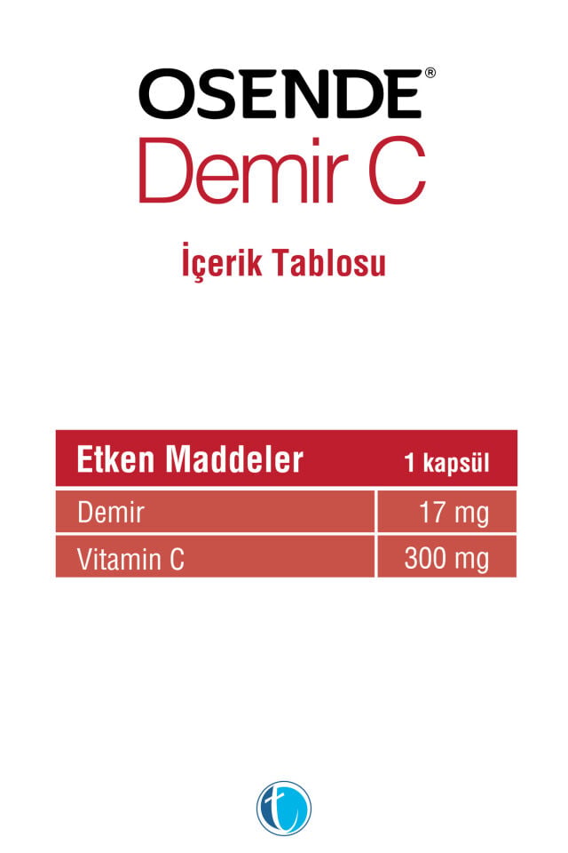 Osende Demir C 60 Bitkisel Kapsül Demir Bisglisinat