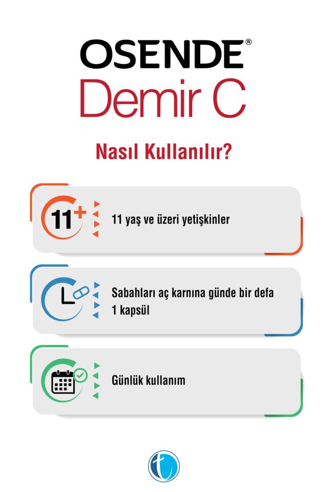 Osende Demir C 60 Bitkisel Kapsül Demir Bisglisinat