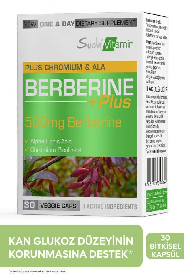 Suda Vitamin Berberine Plus Berberis Vulgaris Ekstresi 30 Kapsül