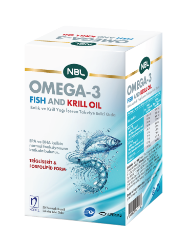 NBL Omega-3 Fish and Krill Oil 50 Kapsül