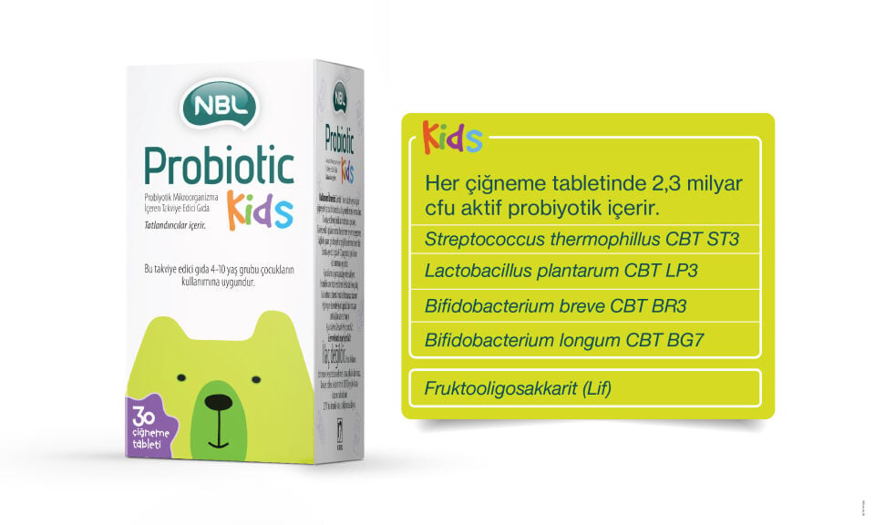NBL Probiotic Kids Probiyotik 30 Tablet