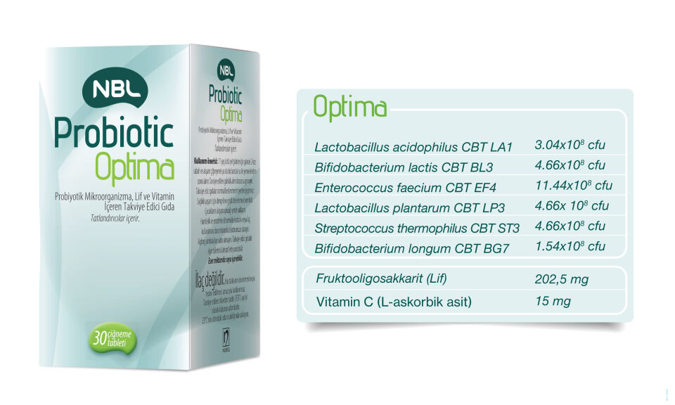 NBL Probiotic Optima 30 Çiğ. Tb.