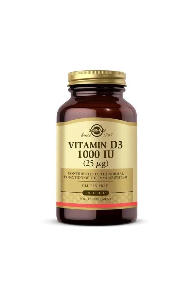Solgar Vitamin D3 1000 IU 100 Yumuşak Kapsül
