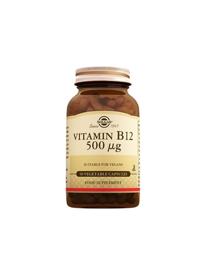 Solgar Vitamin B12 500 mg 50 Kapsül