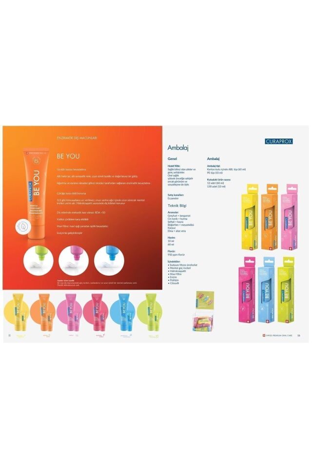 Curaprox Be You Whitening 6'lı Karma Set ( 10ml ) + 5460 Fırça
