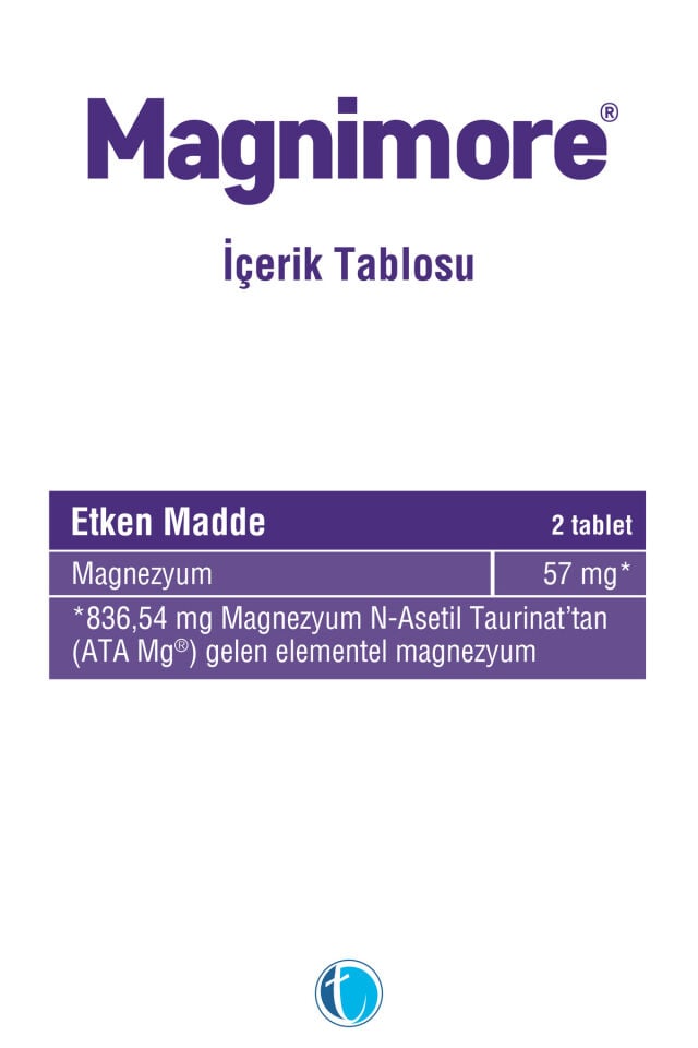 Magnimore Magnezyum 120 Tablet N-Asetil Taurinat