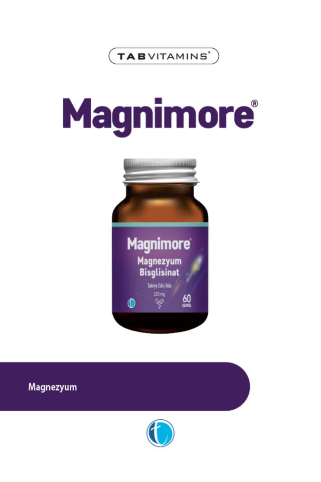 Magnimore Magnezyum Bisglisinat 60 Bitkisel Kapsül 120 mg