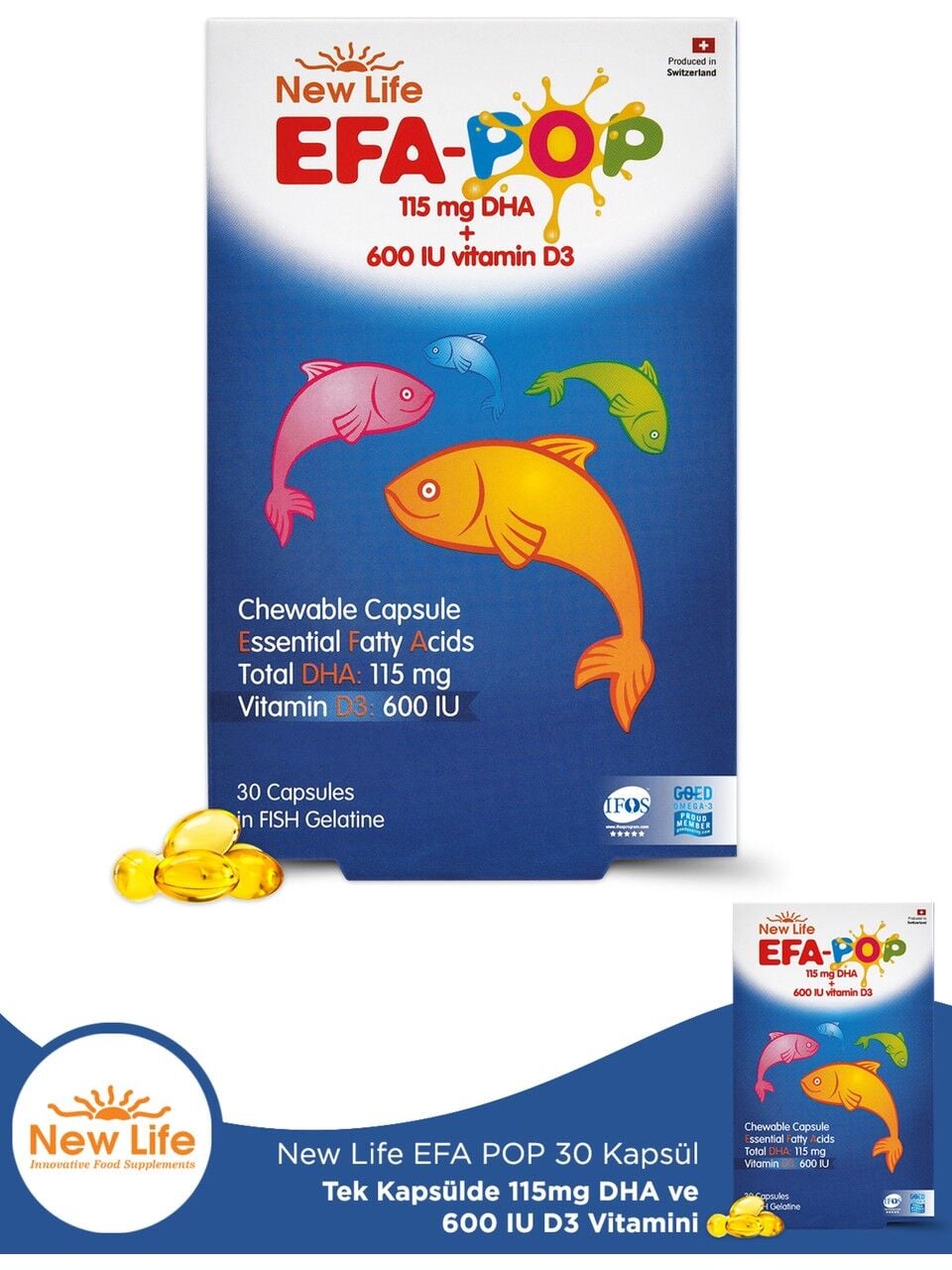 New life Efa Pop 500 Mg Çiğnenebilir 30 Softjel