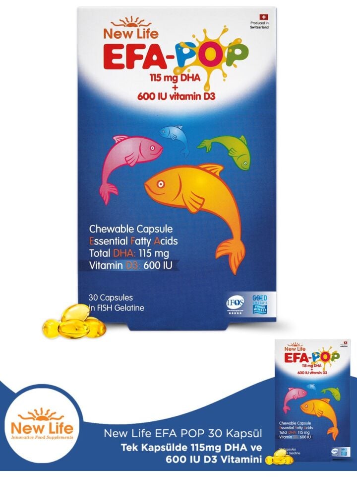 New life Efa Pop 500 Mg Çiğnenebilir 30 Softjel