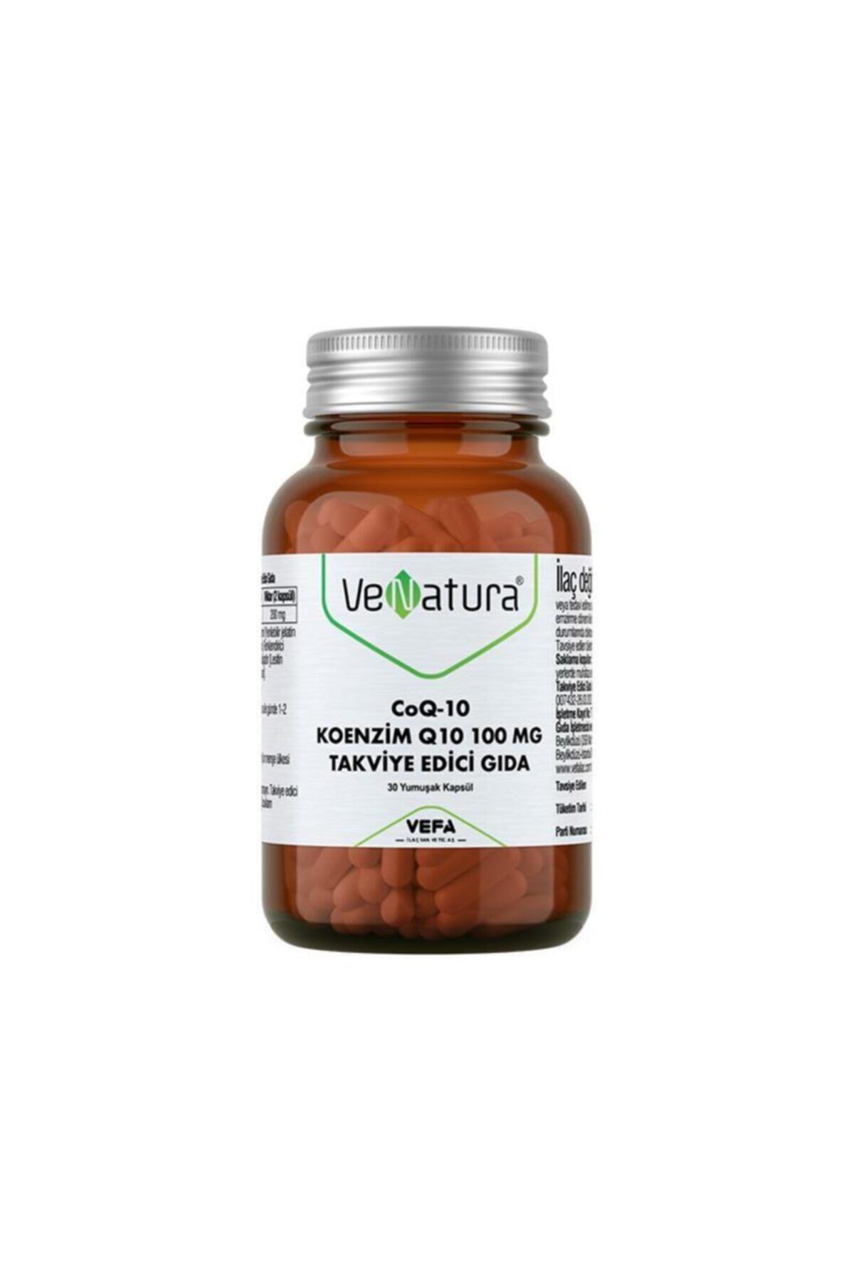 Venatura CoQ-10 Koenzim Q10 100 mg Takviye Edici Gıda 30 Kapsül