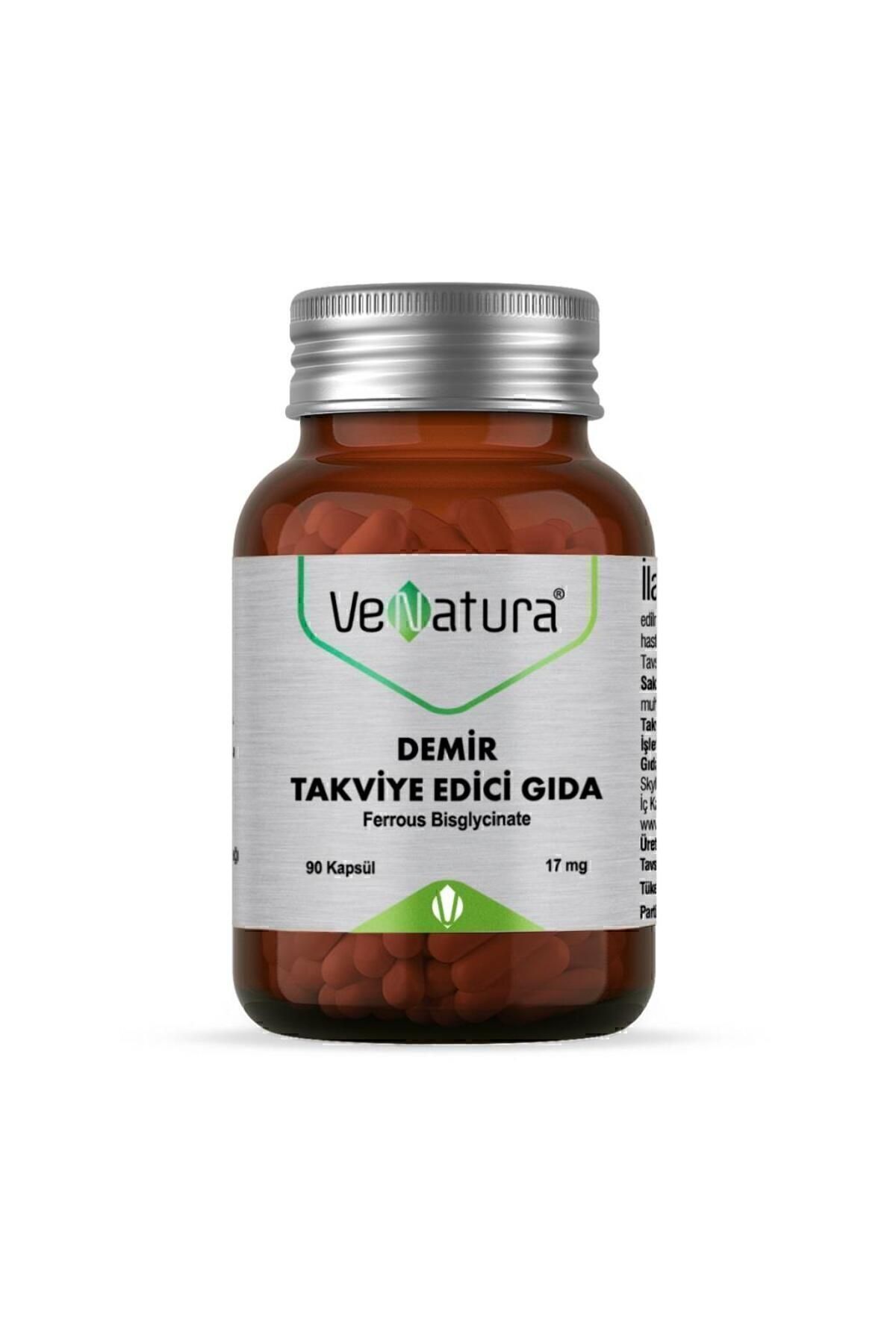 Venatura Demir Takviye Edici Gıda 17 mg 90 Kapsül