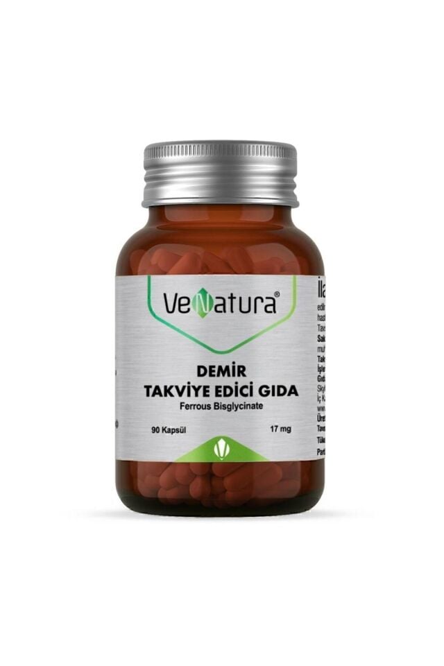 Venatura Demir Takviye Edici Gıda 17 mg 90 Kapsül