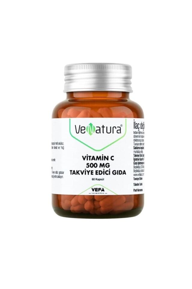 Venatura Vitamin C 500 Mg Takviye Edici Gıda 60 Kapsül