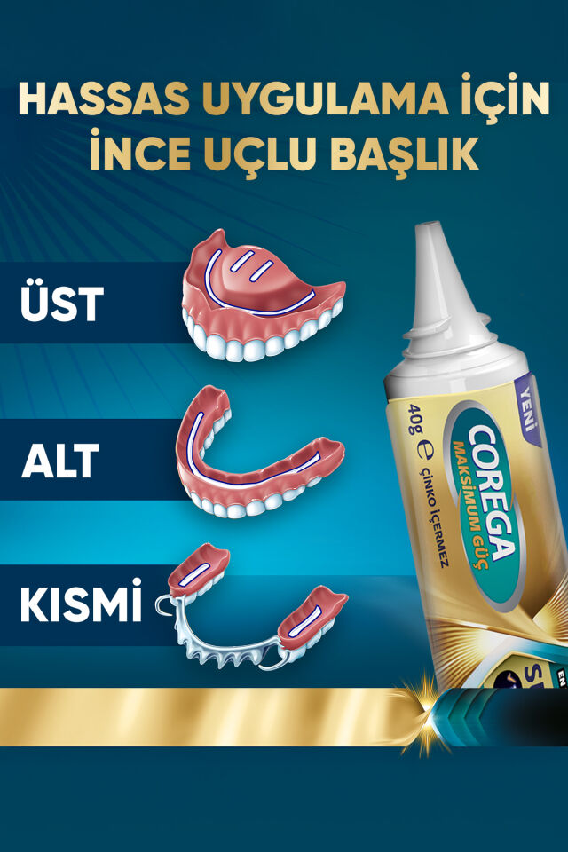 Corega Supreme Maksimum Güç Diş Protezi Yapıştırıcı Krem 40 Gr