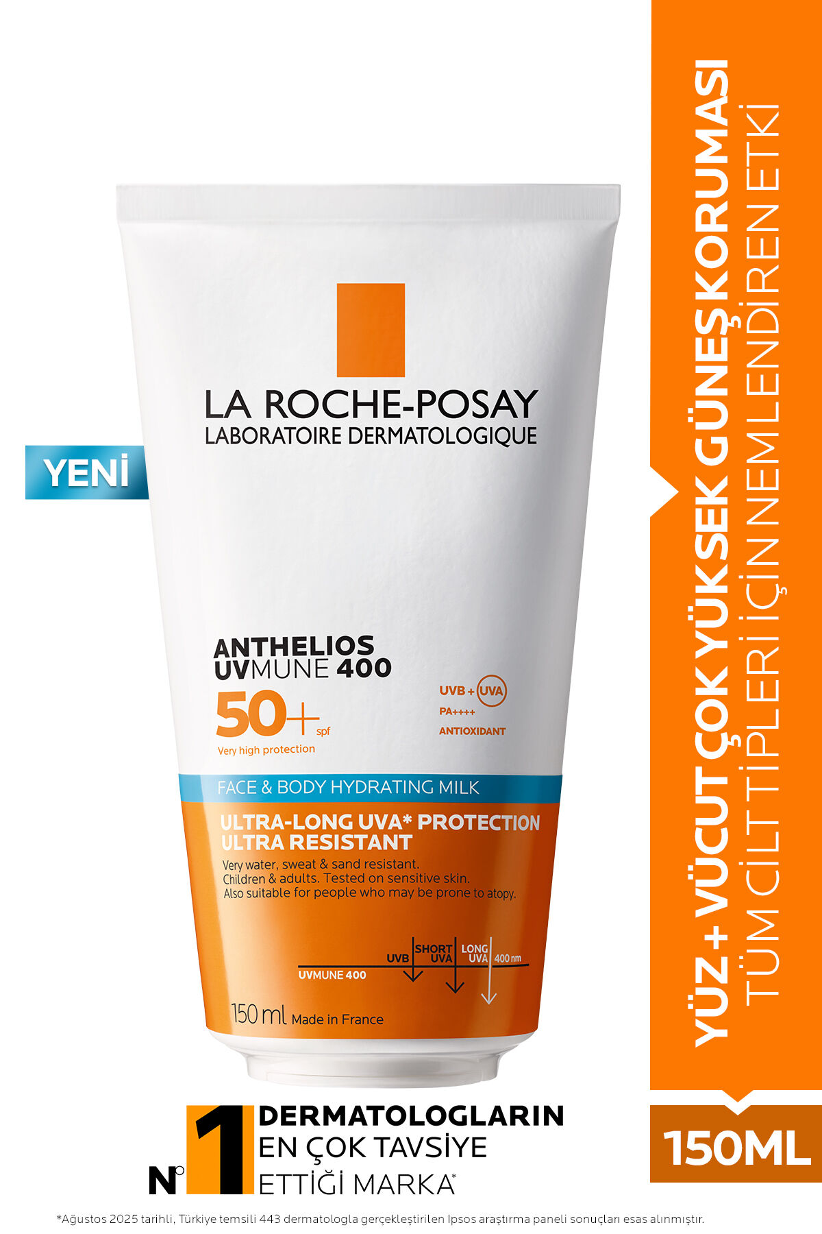 La Roche Anthelios UVMune 400 Nemlendiren Yüz ve Vücut Güneş Kremi 150 ml