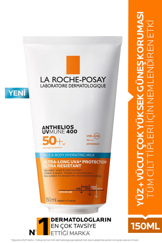 La Roche Anthelios UVMune 400 Nemlendiren Yüz ve Vücut Güneş Kremi 150 ml