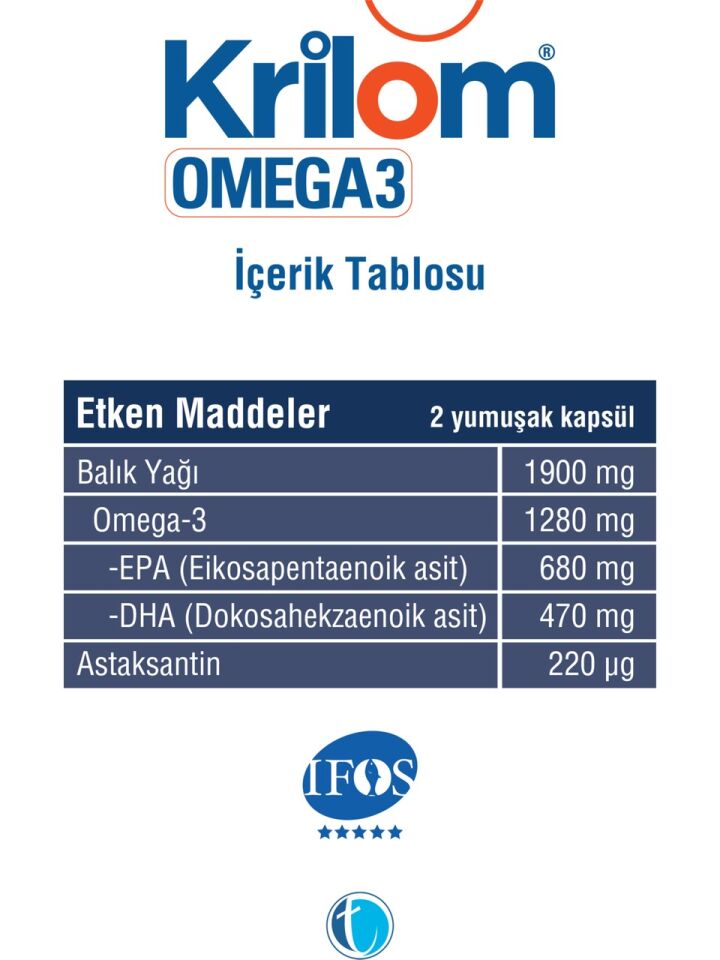 Krilom Omega3 100 Yumuşak Kapsül